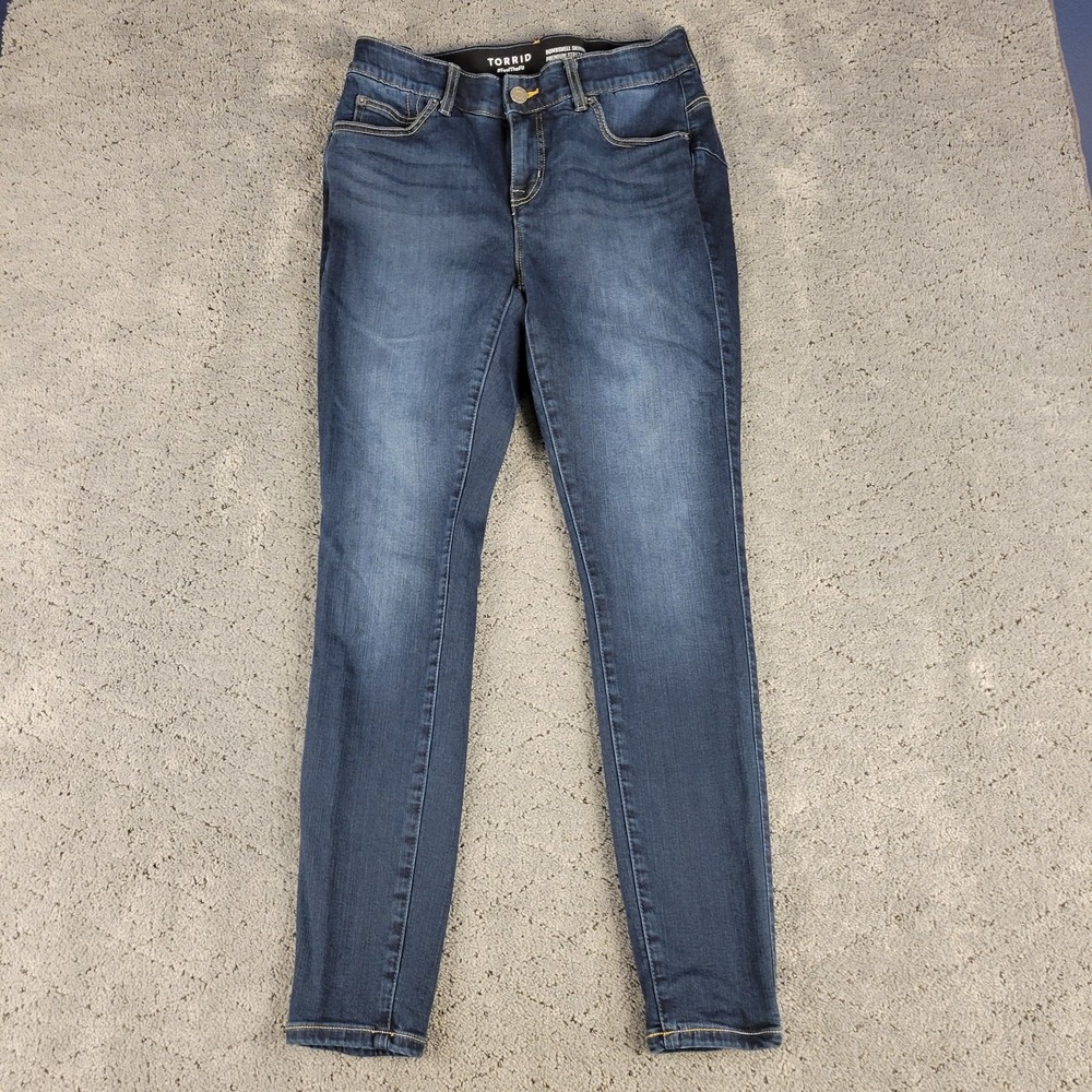 Torrid Jeans Womens 10 Blue Bombshell Skinny Premium‎ Stretch Slimming Shaping